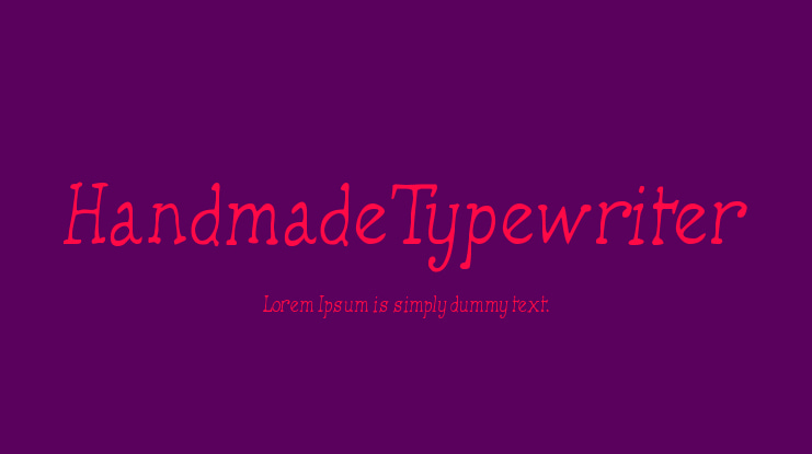 HandmadeTypewriter Font