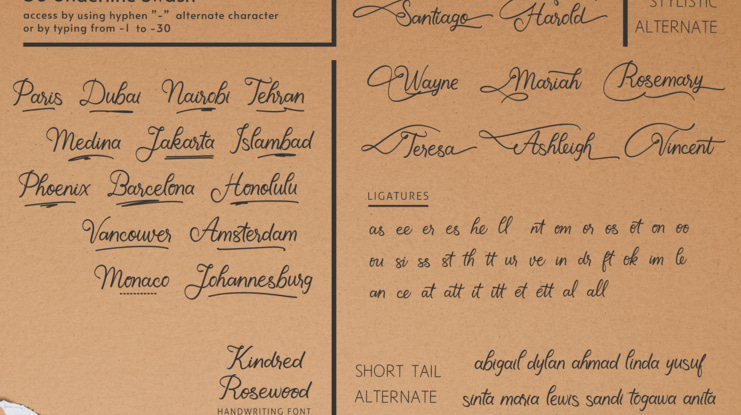 Kindred Rosewood  Font