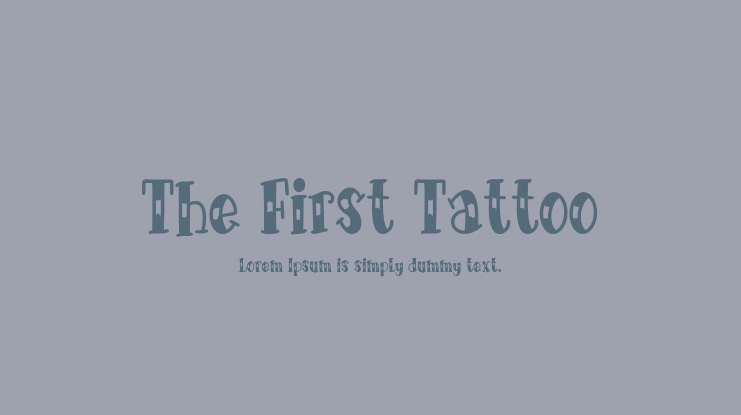 The First Tattoo Font