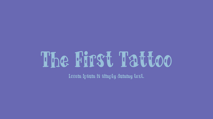 The First Tattoo Font
