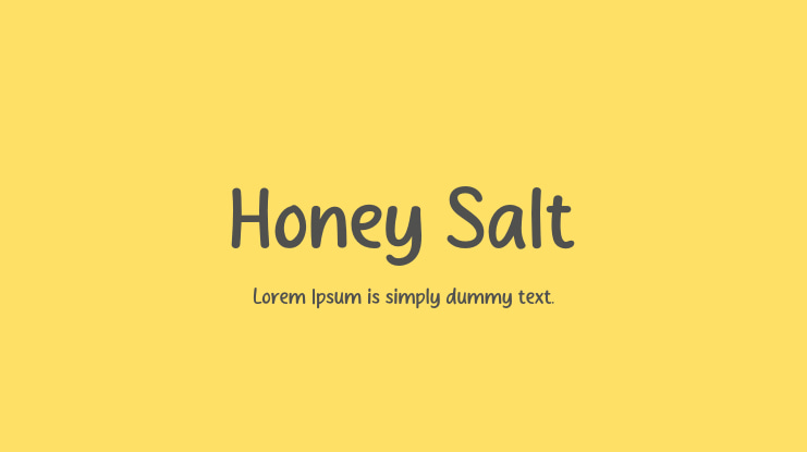 Honey Salt Font