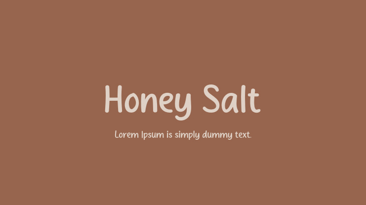 Honey Salt Font