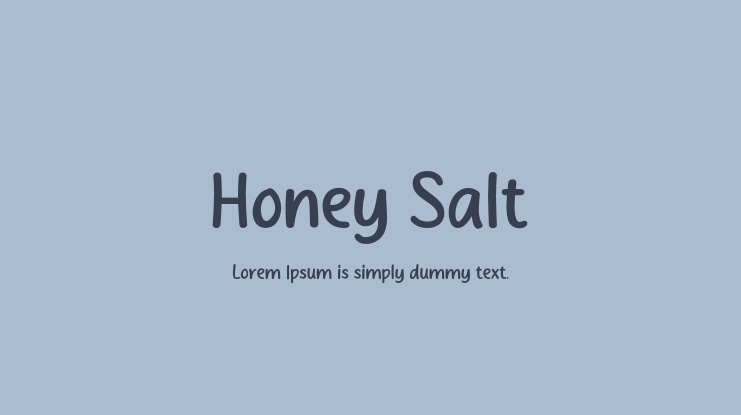Honey Salt Font