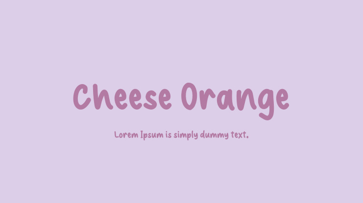 Cheese Orange Font