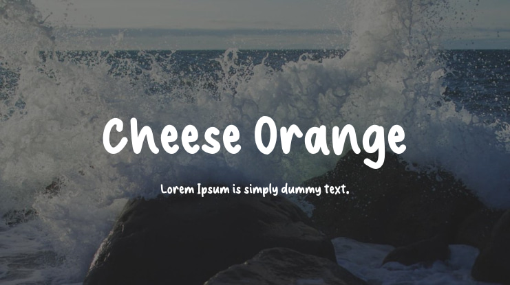 Cheese Orange Font