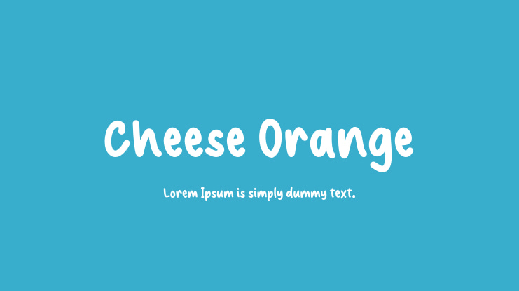 Cheese Orange Font