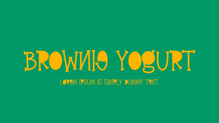 Brownie Yogurt Font