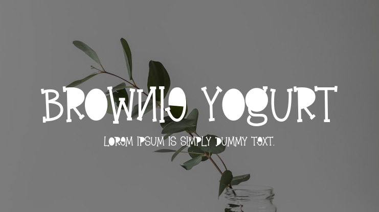 Brownie Yogurt Font
