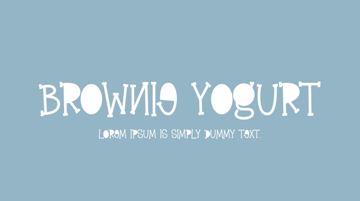 Brownie Yogurt Font