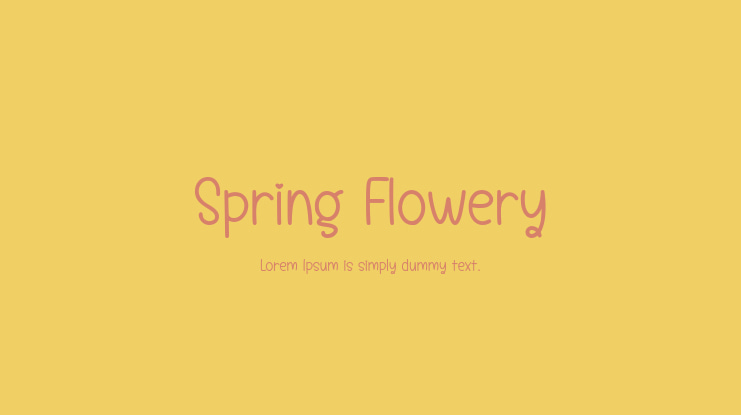 Spring Flowery Font