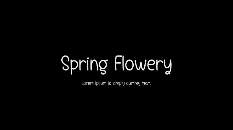 Spring Flowery Font