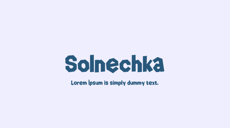 Solnechka Font