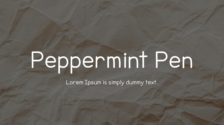 Peppermint Pen Font