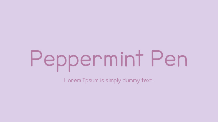 Peppermint Pen Font