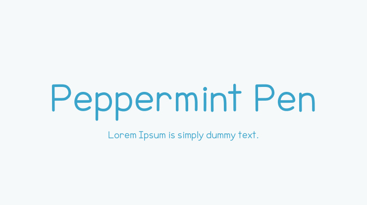 Peppermint Pen Font