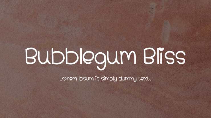 Bubblegum Bliss Font