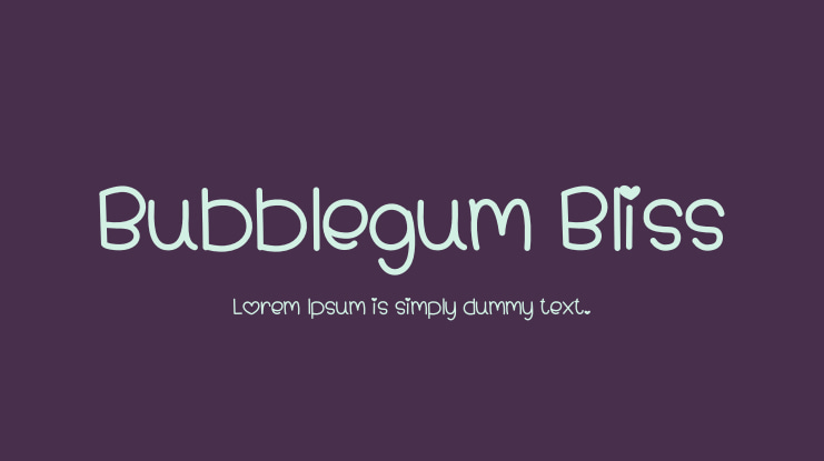 Bubblegum Bliss Font