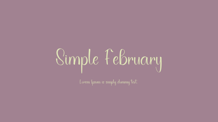 Simple February Font