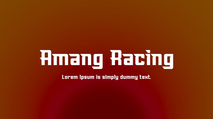Amang Racing Font