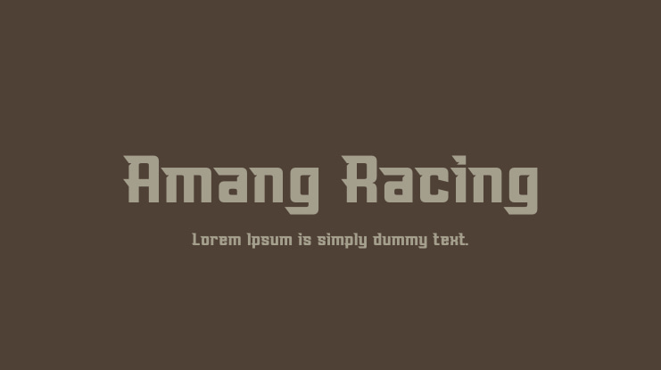 Amang Racing Font