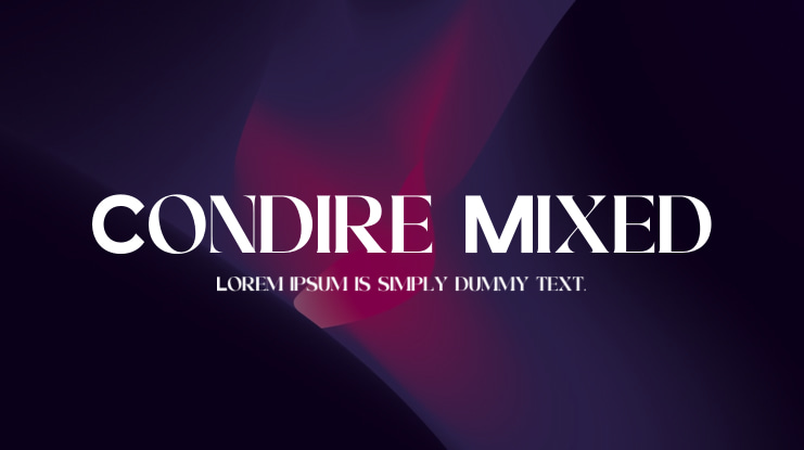 Condire Mixed Font