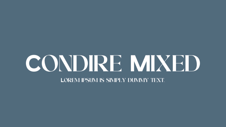 Condire Mixed Font