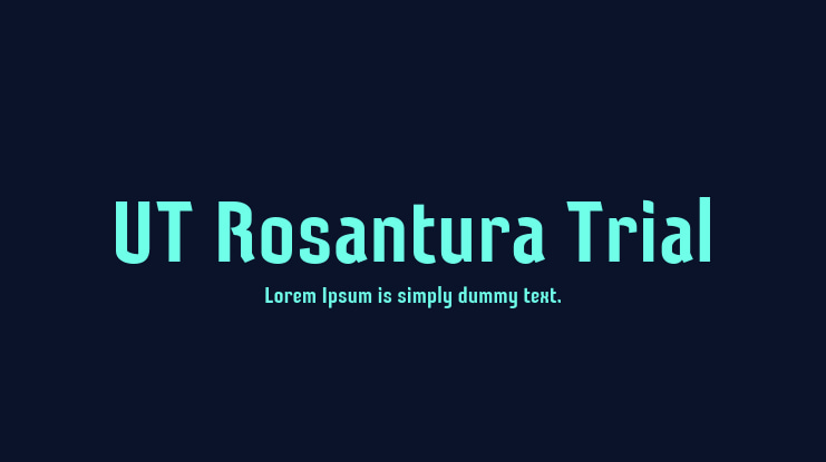 UT Rosantura Trial Font