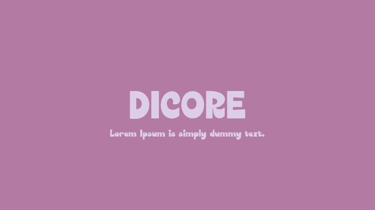 DICORE Font