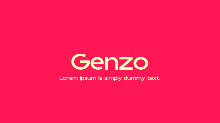 Genzo Font Family