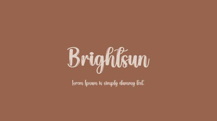 Brightsun Font