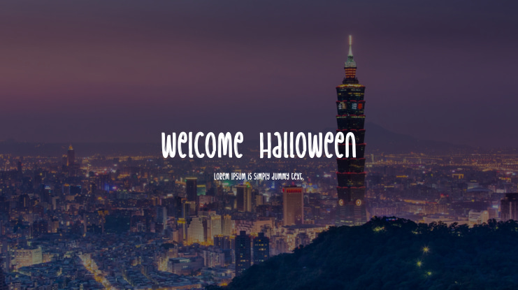 Welcome  Halloween Font