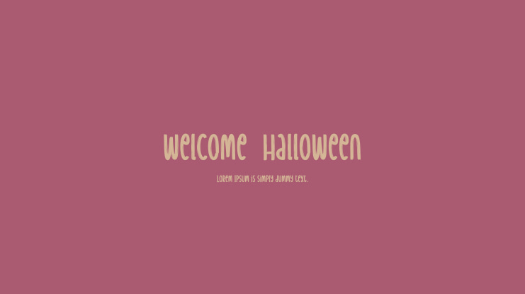 Welcome  Halloween Font