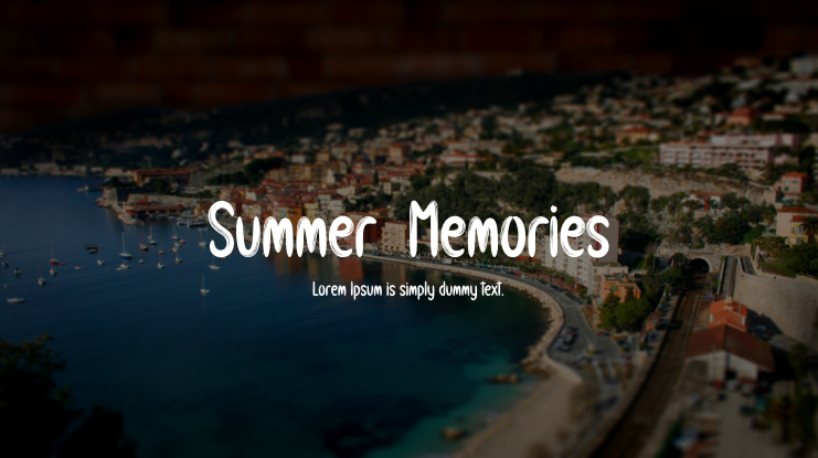 Summer  Memories Font