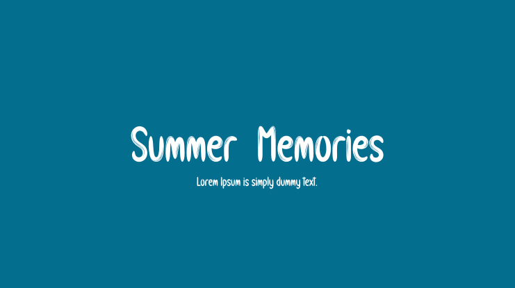 Summer  Memories Font