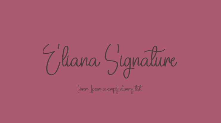 Eliana Signature Font