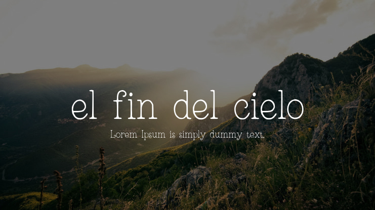 el fin del cielo Font