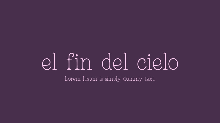 el fin del cielo Font