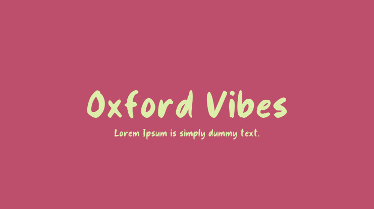 Oxford Vibes Font
