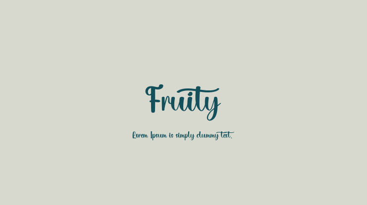 Fruity Font