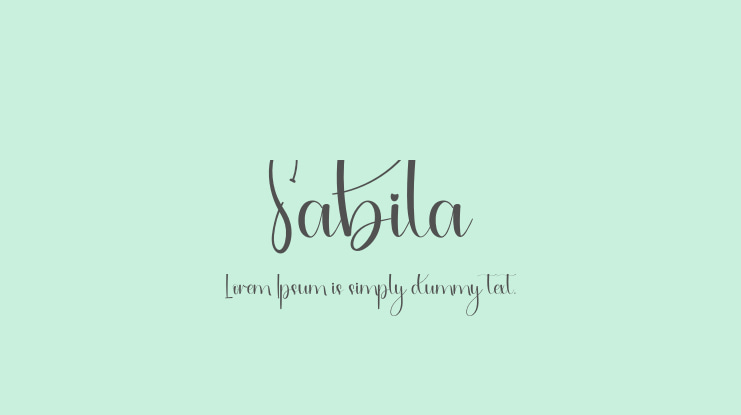 Sabila Font