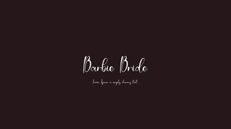 Barbie Bride Font