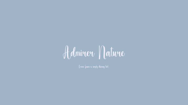 Admirer Nature Font