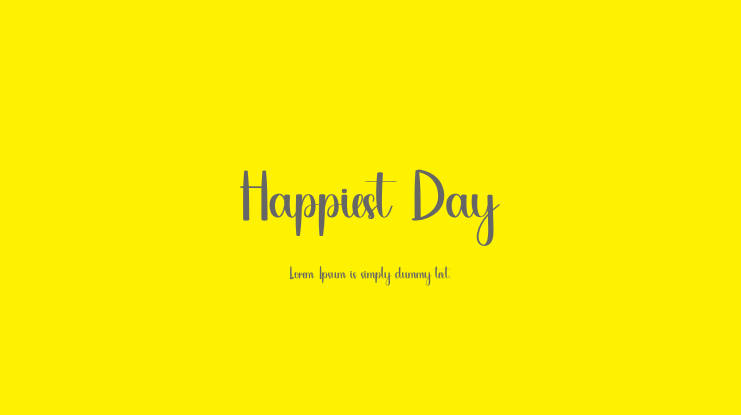 Happiest Day Font