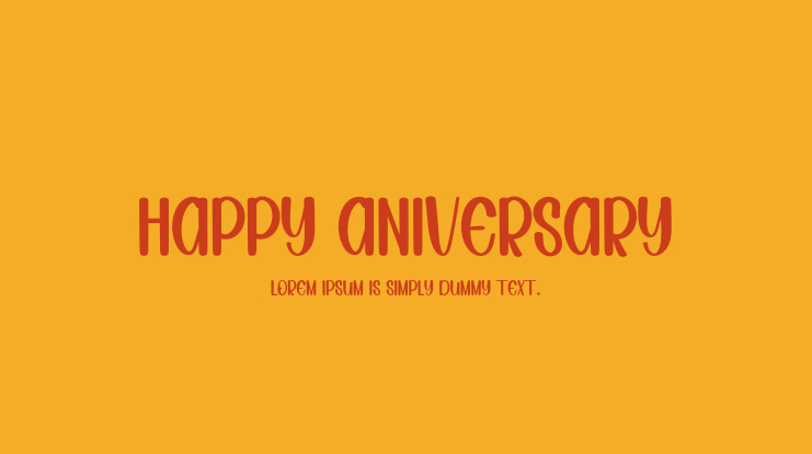 HAPPY ANIVERSARY Font