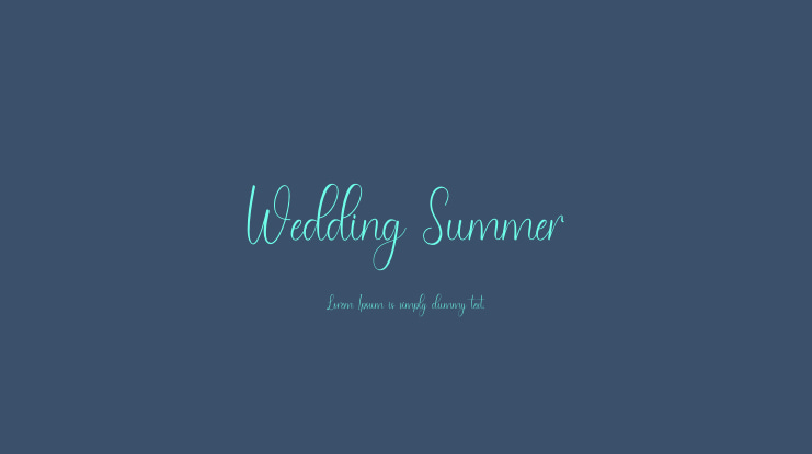 Wedding Summer Font