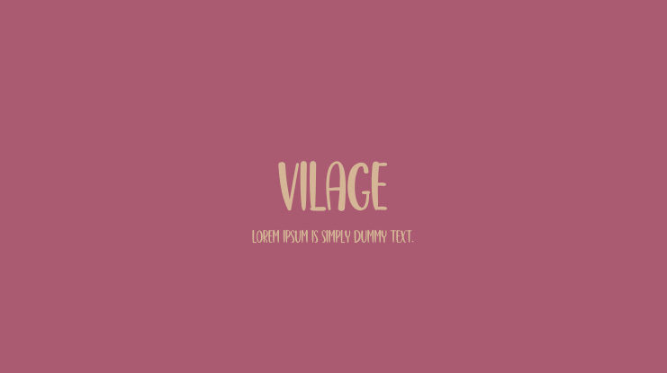 Vilage Font