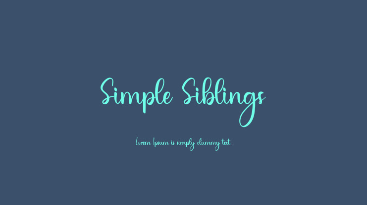 Simple Siblings Font