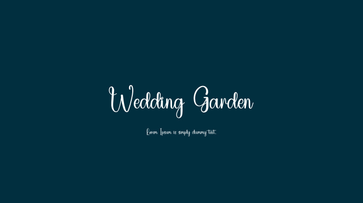 Wedding Garden Font