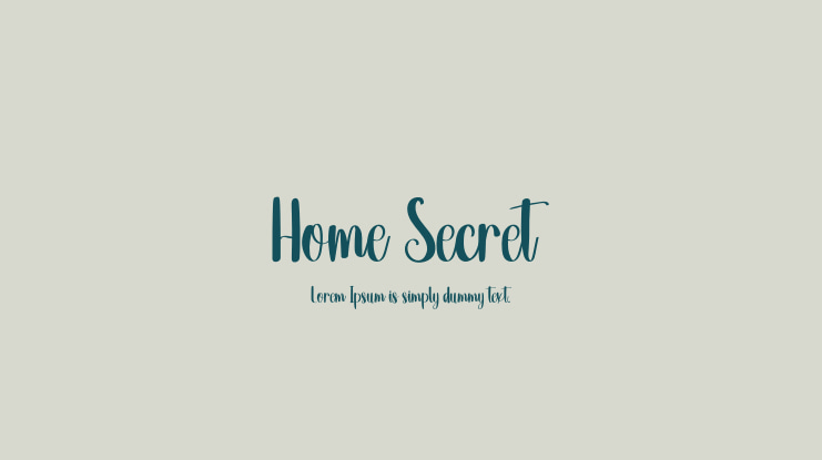 Home Secret Font