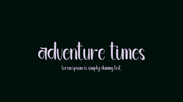 Adventure Times Font